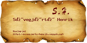 Sövegjártó Henrik névjegykártya